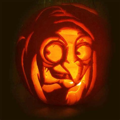 Pumpkin witch face template
